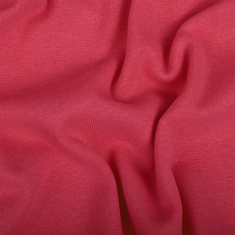 Ткань трикотаж Рибана с лайкрой, 3 м, ширина 80-90 см, 215 г/м2, опененд, цвет: ярко-розовый, TBY — картинка 2