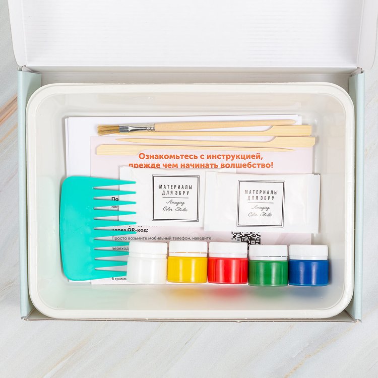 Набор «Эбру-Чудо», 5 цветов, Amazing Color — картинка 4