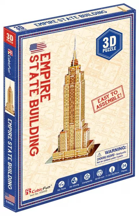 3D пазл CubicFun «Мини-серия. Эмпайр-стейт-билдинг» — картинка 3