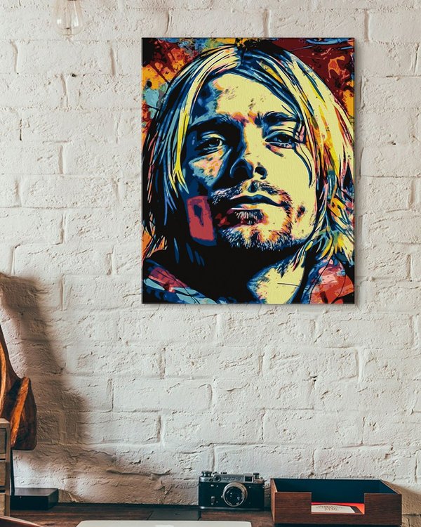 Картина по номерам «Портрет Курт Кобейн в стиле поп-арт 2» — картинка 3