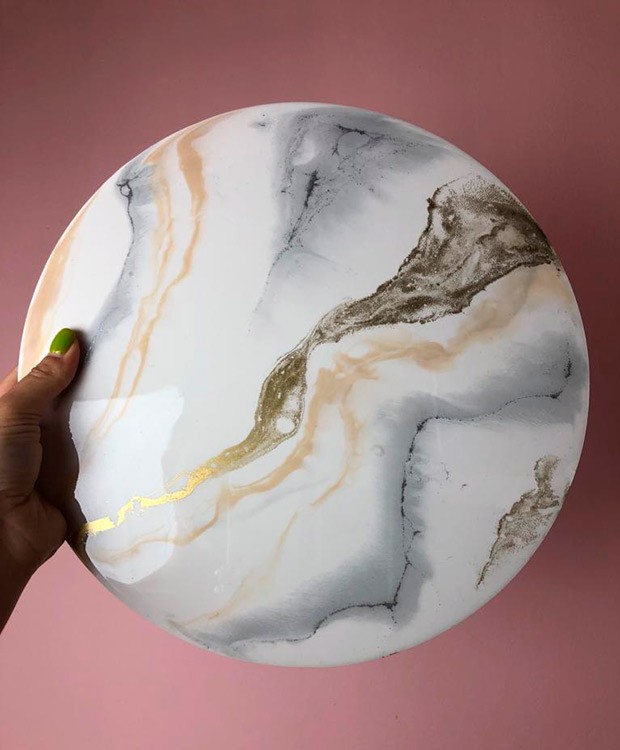 Набор для создания картины эпоксидной смолой Fancy (большой с золотым пигментом) — картинка 3