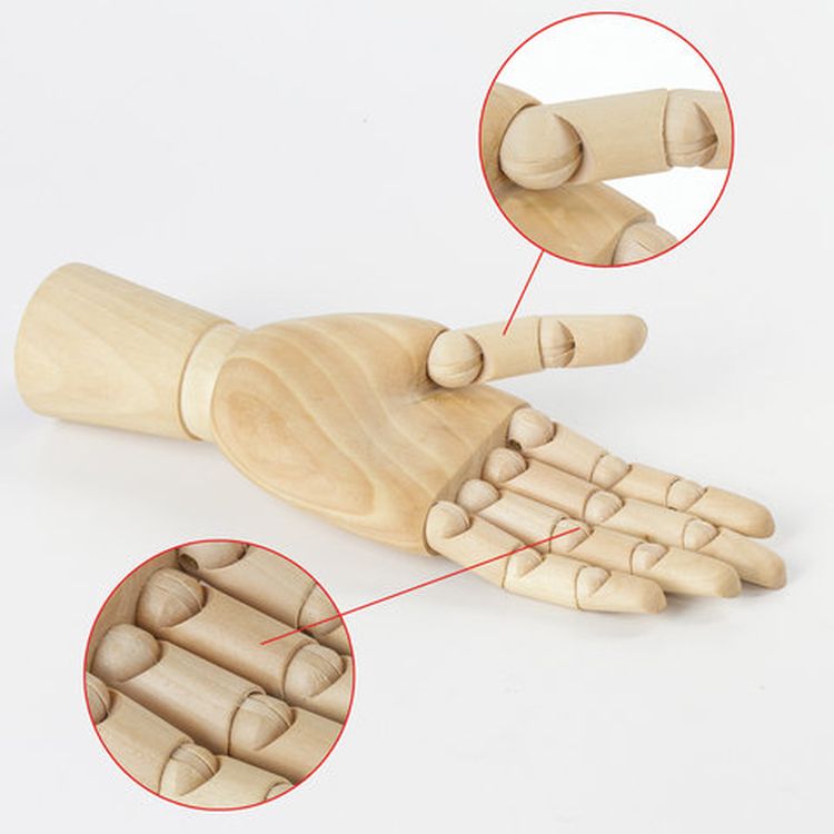 Манекен художественный «Рука», высота 25 см., женская левая, дерево, BRAUBERG ART CLASSIC  — картинка 5