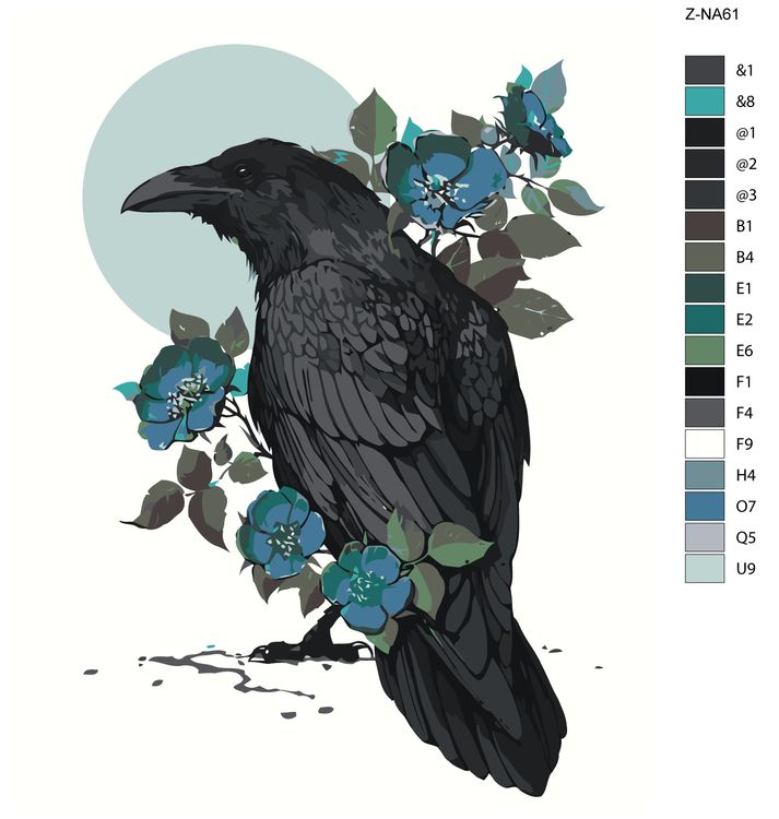 Картина по номерам «Гордый ворон» — картинка 2