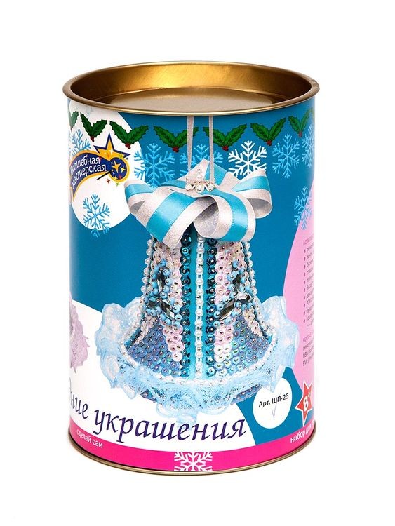 Набор для творчества «Колокольчик новогодний из пайеток», голубой, Волшебная мастерская — картинка 3