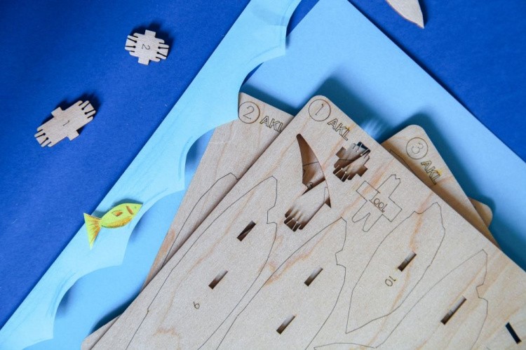 Конструктор из дерева «Акула», UNIWOOD — картинка 5