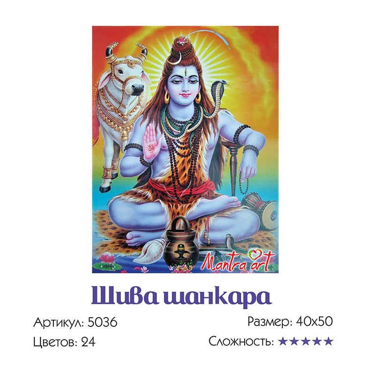 Картина по номерам «Шива шанкара» — картинка 3