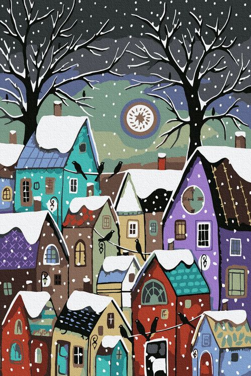 Картина по номерам «Пряничные домики» — картинка 2
