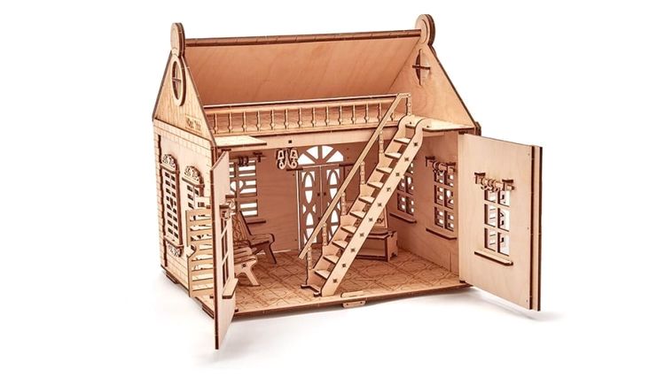 Деревянный конструктор, кукольный домик Wood Trick «Деревенский домик» — картинка 3