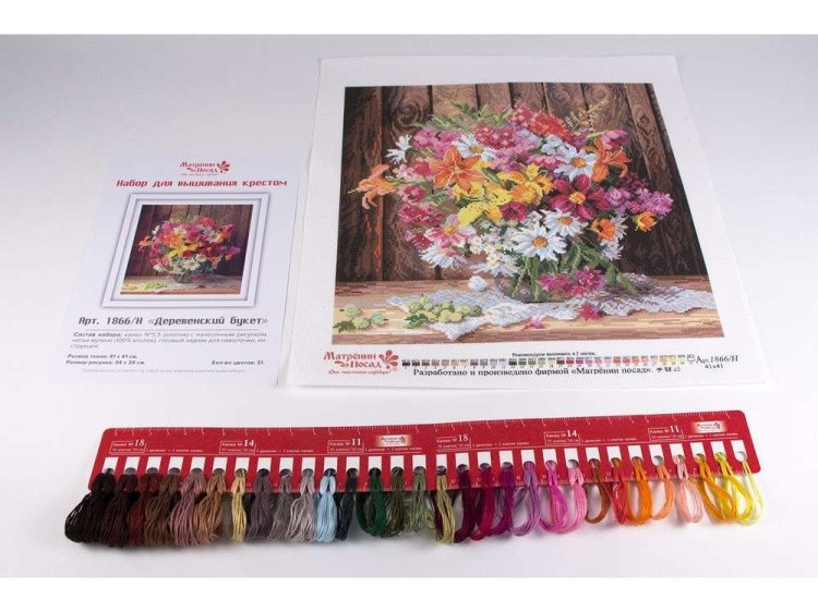 Набор для вышивания «Деревенский букет» — картинка 3