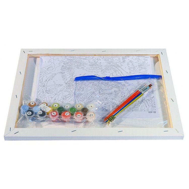 Картина по номерам «Котенок в цветах» — картинка 3