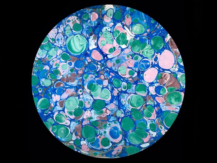 Краска для эбру темно-синяя 30 мл, Amazing Color — картинка 5