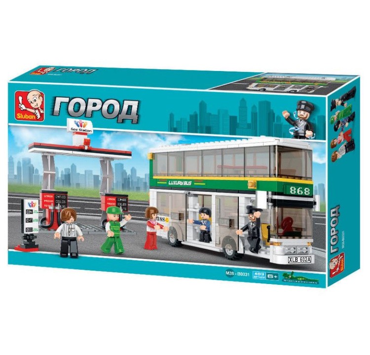 Конструктор «Автобус. Двухэтажный автобус», 403 детали — картинка 3