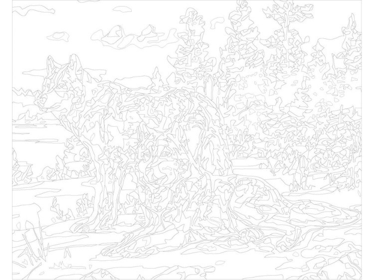 Картина по номерам «Волки» — картинка 3