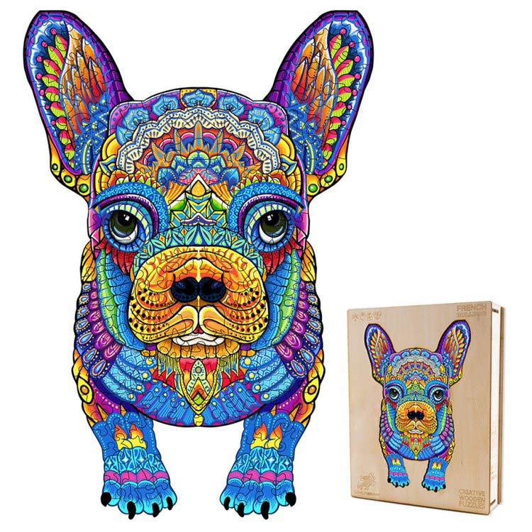 Деревянные пазлы «Смелый Бульдог L», Woodbests — картинка 3