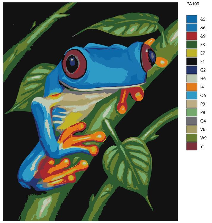 Картина по номерам «Яркая лягушка» — картинка 2