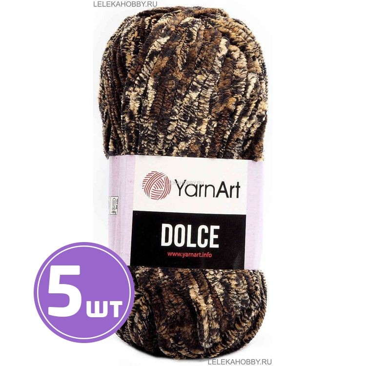 Пряжа YarnArt Dolce (807), принтованный, 5 шт. по 100 г