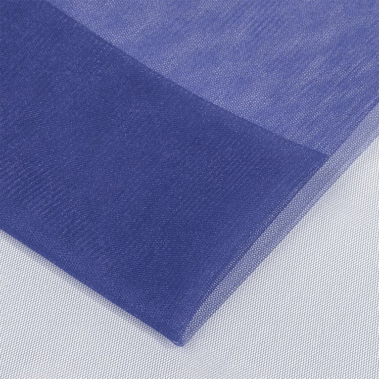 Фатин Kristal средней жесткости, блестящий, 5 м, ширина 300 см, 100% полиэстер, цвет: темно-джинсовый — картинка 2