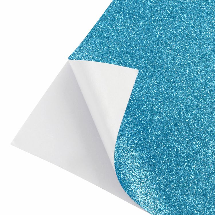 Цветная бумага А4, самоклеящаяся «Блестки», 5 листов, 5 цветов, ОСТРОВ СОКРОВИЩ — картинка 4