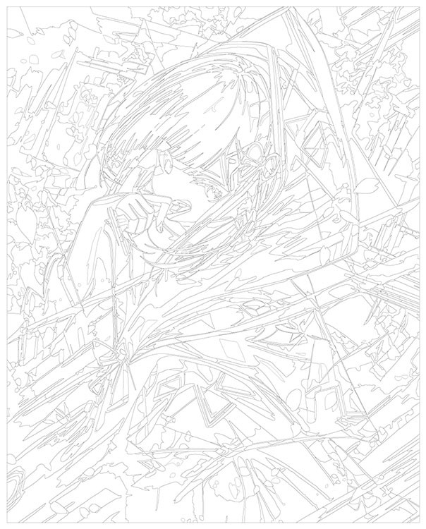 Картина по номерам «Аниме: Яркая девушка колдунья» — картинка 3