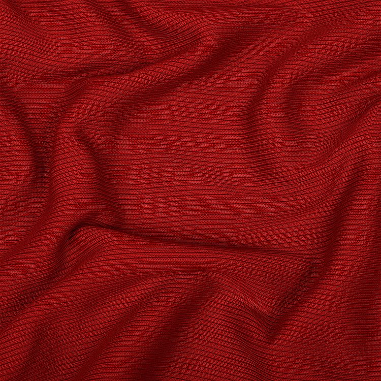 Ткань трикотаж Кашкорсе с лайкрой, 3 м x 120 см, 350 г/м², цвет: красный, TBY — картинка 2