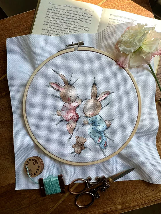 Набор для вышивания «Спящие заи» — картинка 3