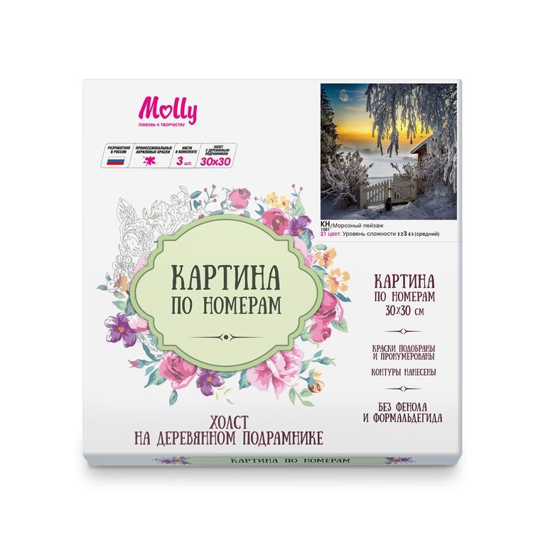 Картина по номерам «Морозный пейзаж» — картинка 2