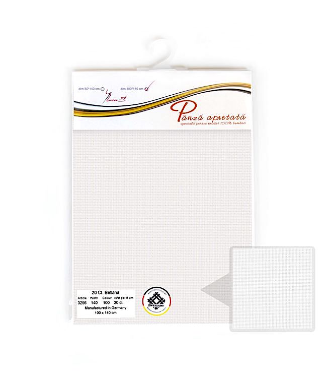 Канва Zweigart Bellana 20, цвет: белый, 50х140 см, Luca-S — картинка 2