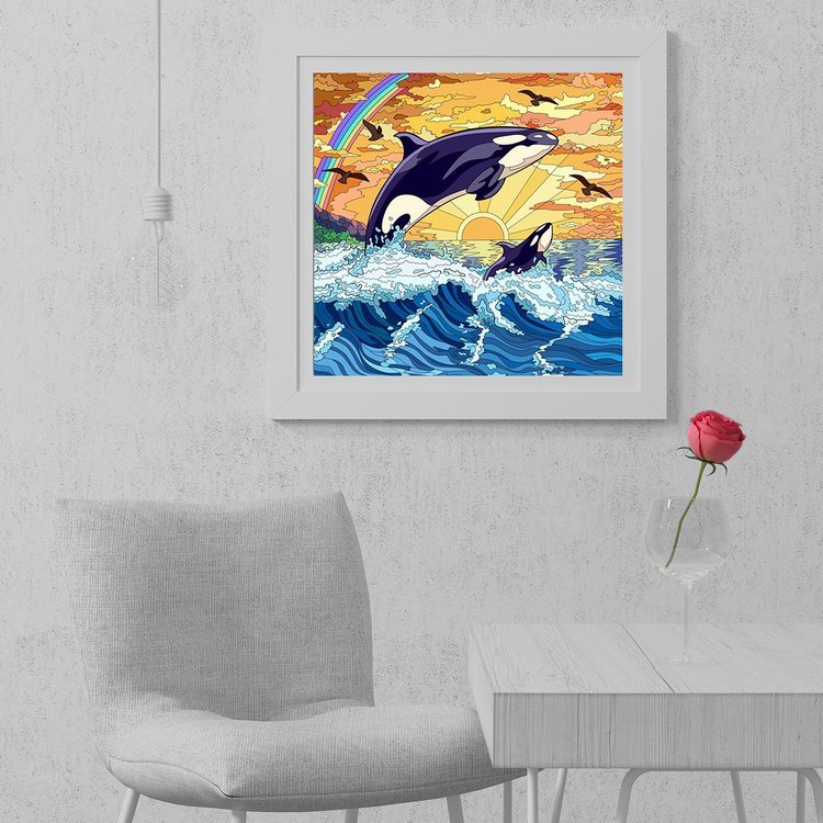 Картина по номерам «Косатки» — картинка 3