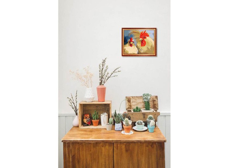 Картина по номерам «Кочет и курица» — картинка 3