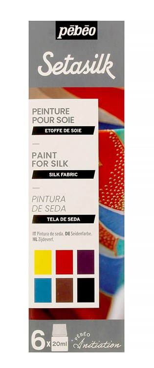 Набор красок Setasilk «Открытие» по шелку PEBEO, 6 цв., 20 мл — картинка 2