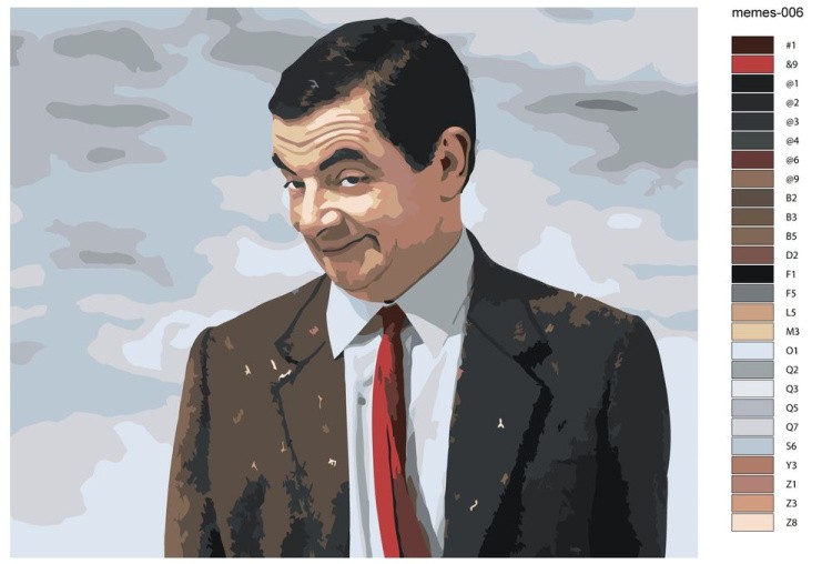 Картина по номерам «Мем: Мистер Бин - Если вы понимаете, о чём я..» — картинка 2