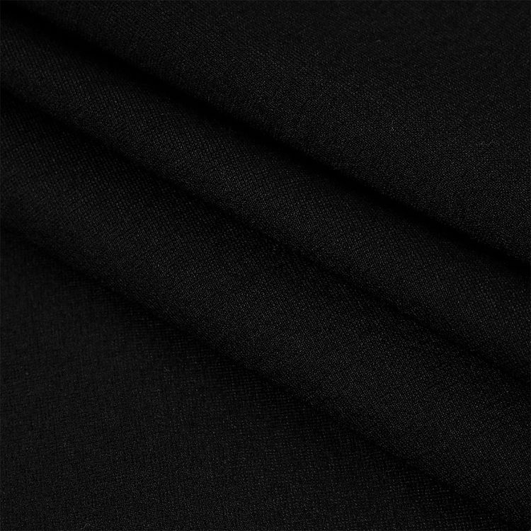 Ткань Джерси, 1 м x 155 см, 380 г/м², цвет: черный, TBY — картинка 3