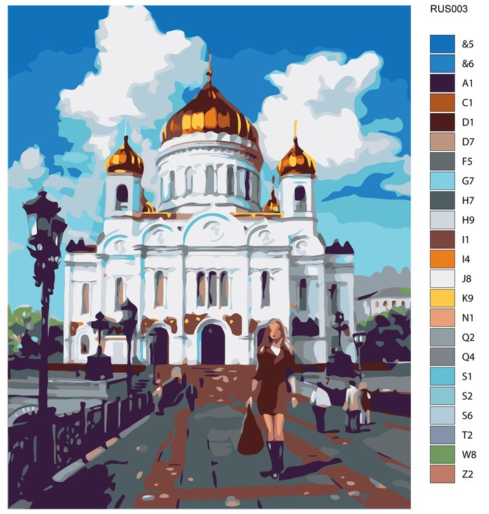 Картина по номерам «Храм Христа Спасителя» — картинка 2