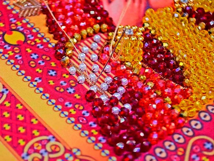 Набор вышивки хрустальными камнями «Богородица Семистрельная» — картинка 4