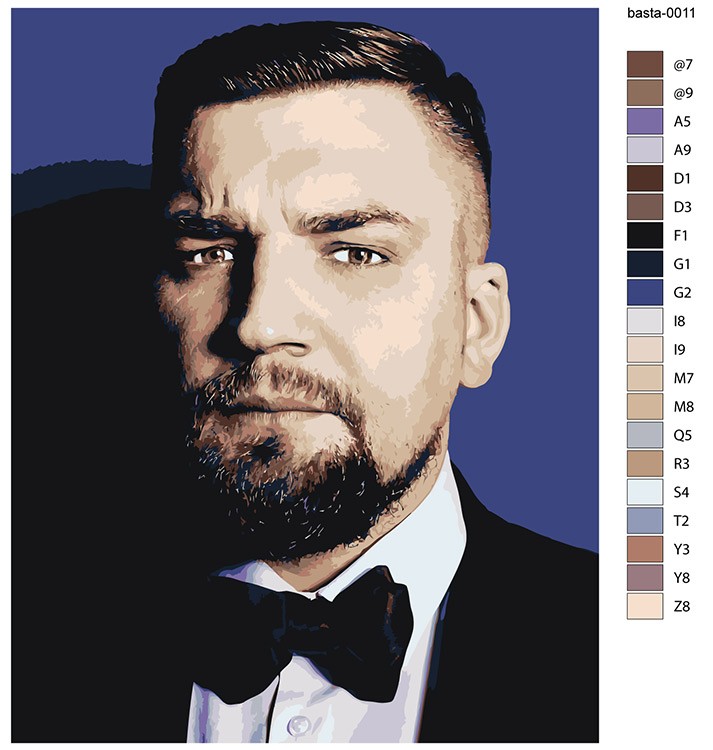 Картина по номерам «Рэпер Баста Василий Вакуленко 11» — картинка 2