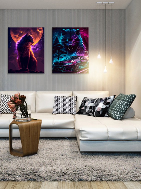 Картина по номерам «Полнолуние» — картинка 8