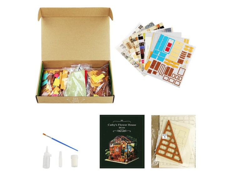 Набор для создания миниатюры (румбокс) «Цветочная Оранжерея» — картинка 2