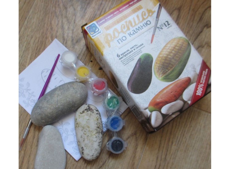 Набор для творчества «Баклажан, кукуруза, морковь» (роспись по камню) — картинка 2