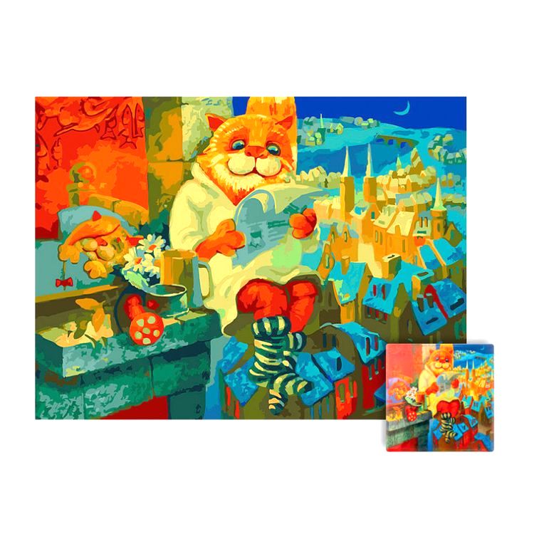 Картина по номерам «Ночные новости» — картинка 3