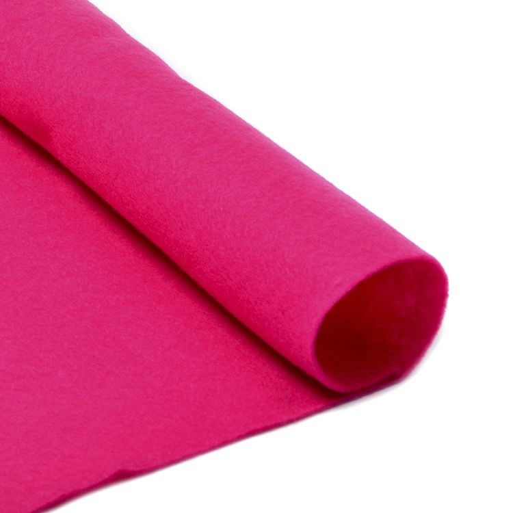 Фетр в рулоне мягкий 1 мм, 100 см, цвет: 609 ярко-розовый, IDEAL