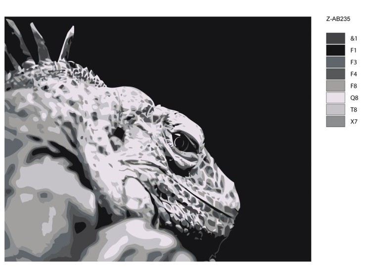 Картина по номерам «Игуана» — картинка 2