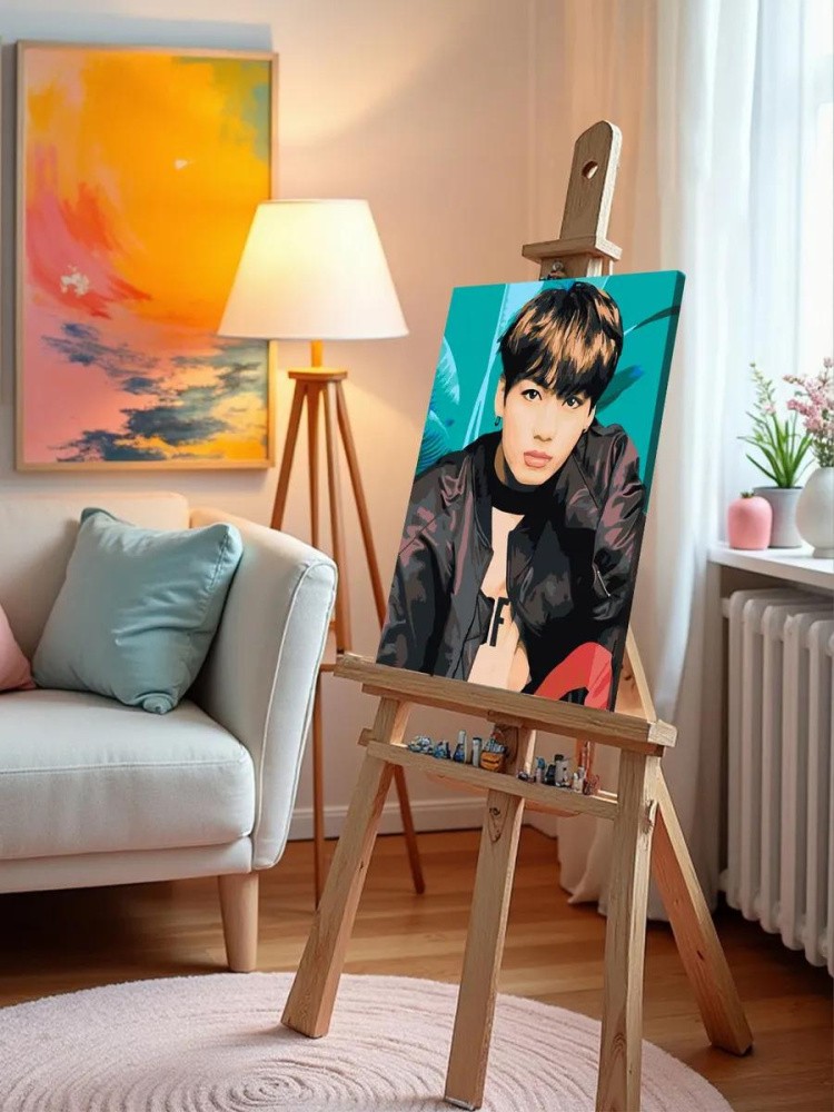 Картина по номерам «Корейская K-POP группа BTS Чонгук» — картинка 10