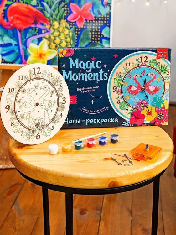 Часы-раскраска «Фламинго» — картинка 2