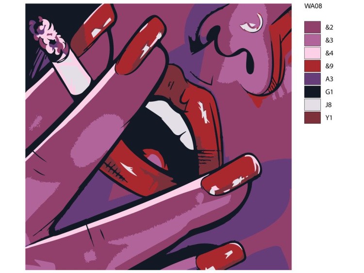 Картина по номерам «Маджента» — картинка 2