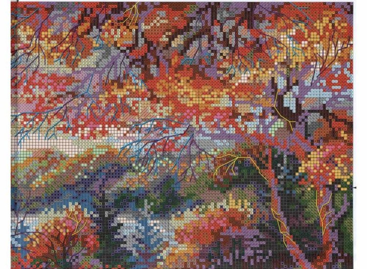 Набор для вышивания «Багряный лес» — картинка 3