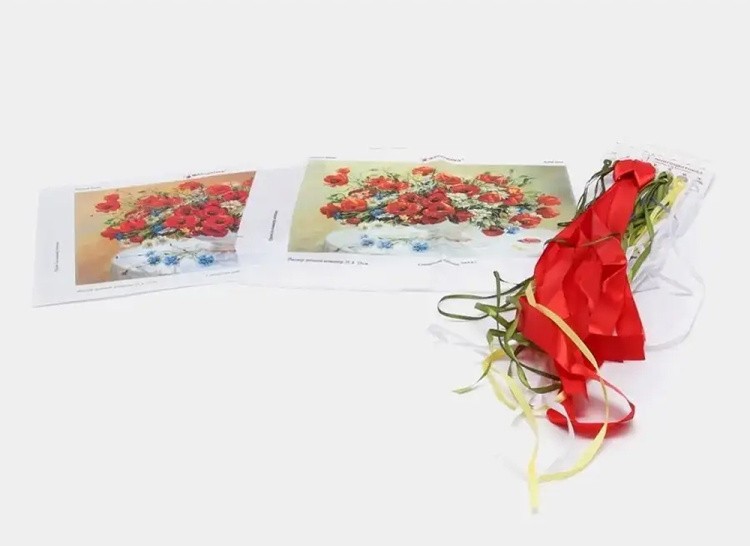 Вышивка лентами «Полевой букет» — картинка 2