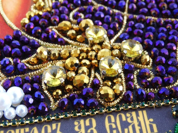 Набор для вышивания хрустальными камнями «Спас Лоза истинная» (акриловый жемчуг) — картинка 4