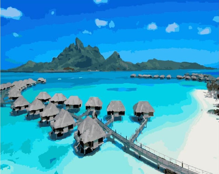 Картина по номерам «Бора-Бора - французская Полинезия»