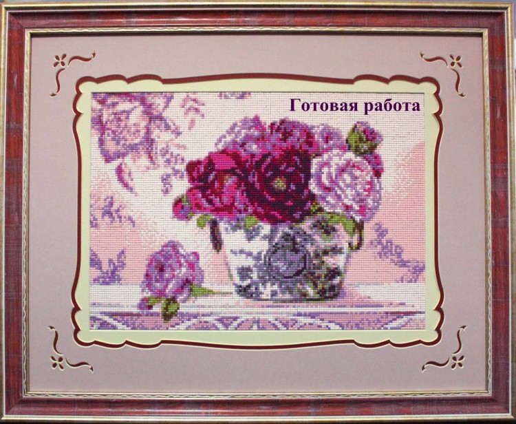 Алмазная вышивка «Прекрасные пионы» — картинка 3