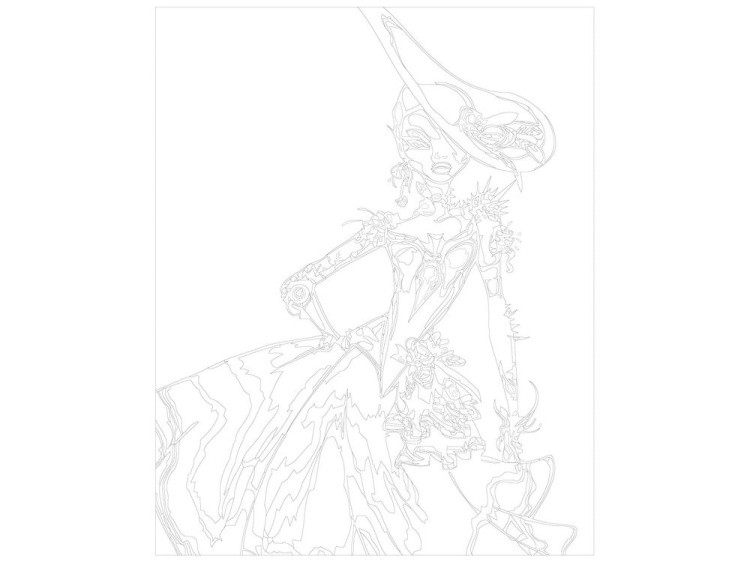 Картина по номерам «Дама» — картинка 3